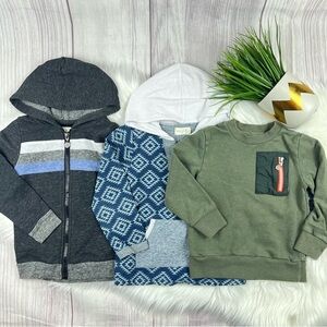 4T Boy Bundle Miki Miette Hoodie Pullover Fall/Winter Cozy French Terry